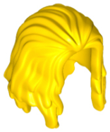 Deler - Yellow Minifigure, Hair Long, Parted in Front