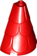 Deler - Red Tower Roof 2 x 4 x 4 Half Cone Shaped with Roof Tiles