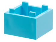 Deler - Medium Azure Container, Box 2 x 2 x 1 - Top Opening with Flat Inner Bottom