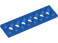 Deler - Blue Technic, Plate 2 x 8 with 7 Holes