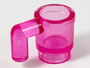 Deler - Trans-Dark Pink Minifigure, Utensil Cup