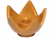 Deler - Pearl Gold Minifigure, Headgear Crown Eggshell with 5 Points and Center Stud