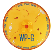 Deler - Bright Light Orange Dish 8 x 8 Inverted (Radar)with Dark Blue 'WP-G'