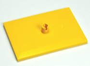 Deler - Yellow Train Bogie Plate (Tile, Modified 6 x 4 with 5mm Pin)