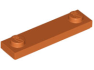 Deler - Dark Orange Plate, Modified 1 x 4 with 2 Studs with Groove