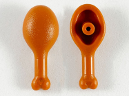 Deler - Dark Orange Turkey Drumstick, 22mm with Oval Opening on Back
