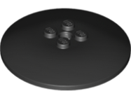 Deler - Black Dish 6 x 6 Inverted (Radar) - Solid Studs