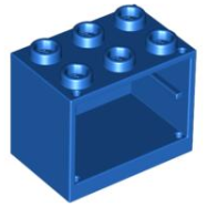 Deler - Blue Container, Cupboard 2 x 3 x 2 - Hollow Studs