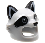 Deler - Light Bluish Gray Minifigure, Headgear Head Cover, Costume Mask Raccoon with Black Ears