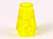 Deler - Trans-Yellow Cone 1 x 1 with Top Groove