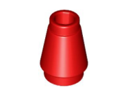 Deler - Red Cone 1 x 1 with Top Groove