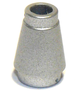 Deler - Metallic Silver Cone 1 x 1 with Top Groove