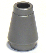 Deler - Flat Silver Cone 1 x 1 with Top Groove