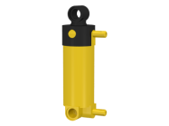 Deler - Yellow Pneumatic Cylinder with 2 Inlets and Rounded End Medium (48mm)
