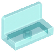 Deler - Trans-Light Blue Panel 1 x 2 x 1 with Rounded Corners