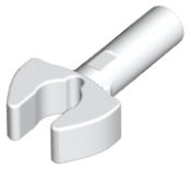 Deler - White Bar   1L with Clip Mechanical Claw - Cut Edges and Hole on Side