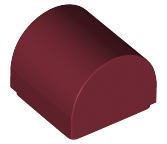 Deler - Dark Red Slope, Curved 1 x 1 x 2/3 Double