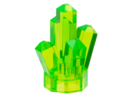 Deler - Trans-Bright Green Rock 1 x 1 Crystal 5 Point