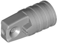 Deler - Light Bluish Gray Hinge Cylinder 1 x 2 Locking with 1 Finger and Axle Hole on Ends without Slots