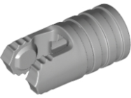 Deler - Light Bluish Gray Hinge Cylinder 1 x 2 Locking with 2 Fingers, 7 Teeth and Axle Hole on Ends without Slots