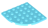 Deler - Medium Azure Plate, Round Corner 6 x 6