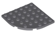 Deler - Dark Bluish Gray Plate, Round Corner 6 x 6