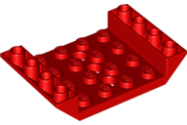 Deler - Red Slope, Inverted 45 6 x 4 Double with 4 x 4 Cutout and 3 Holes