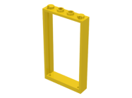 Deler - Yellow Door, Frame 1 x 4 x 6 with Two Holes on Top and Bottom