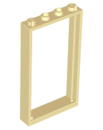 Deler - Tan Door, Frame 1 x 4 x 6 with 2 Holes on Top and Bottom
