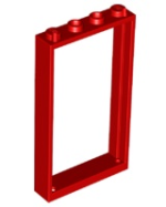 Deler - Red Door, Frame 1 x 4 x 6 with 2 Holes on Top and Bottom