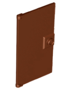 Deler - Reddish Brown Door 1 x 4 x 6 with Stud Handle