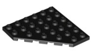 Deler - Black Wedge, Plate 6 x 6 Cut Corner