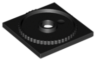 Deler - Black Turntable 4 x 4 Square Base, Locking