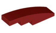 Deler - Dark Red Slope, Curved 4 x 1