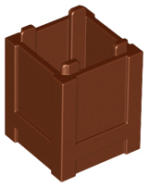Deler - Reddish Brown Container, Box 2 x 2 x 2 - Top Opening