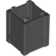 Deler - Black Container, Box 2 x 2 x 2 - Top Opening
