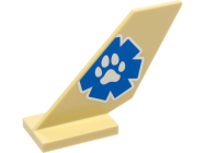 Deler - Tan Tail Shuttle with Blue and White Wildlife Rescue Logo with Paw Print Pattern on Both Sides
