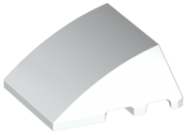 Deler - White Wedge 4 x 3 Triple Curved No Studs