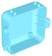 Deler - Medium Azure Container, Box 3 x 8 x 6 2/3 Half Back