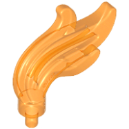 Deler - Trans-Orange Minifigure, Plume Feather Triple Compact / Flame / Water