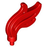 Deler - Red Minifigure, Plume Feather Triple Compact / Flame / Water