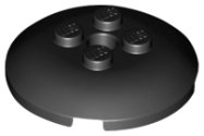 Deler - Black Dish 4 x 4 Inverted (Radar)with 4 Solid Studs and Pin Hole
