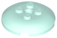 Deler - Light Aqua Dish 4 x 4 Inverted (Radar)with 4 Solid Studs and Pin Hole
