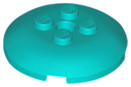 Deler - Dark Turquoise Dish 4 x 4 Inverted (Radar)with 4 Solid Studs and Pin Hole