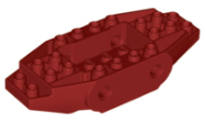 Deler - Dark Red Vehicle, Base 4 x 10 x 1 2/3 with 4 Side Pin Holes