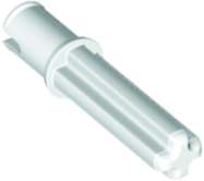 Deler - White Technic, Axle  2L with Pin without Friction Ridges Lengthwise