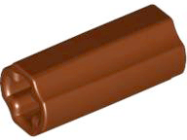 Deler - Reddish Brown Technic, Axle Connector 2L (Smooth with x Hole + Orientation)