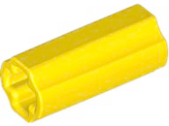 Deler - Yellow Technic, Axle Connector 2L (Smooth with x Hole + Orientation)