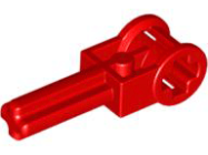 Deler - Red Technic, Axle  2L with Reverser Handle Axle Connector