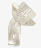 Deler - Trans-Clear Minifigure, Utensil Posing Stand, Bar with Hollow Stud